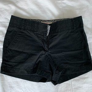 J Crew chino black shorts size 2